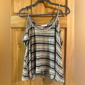 Lush striped off the shoulder shirt size Small